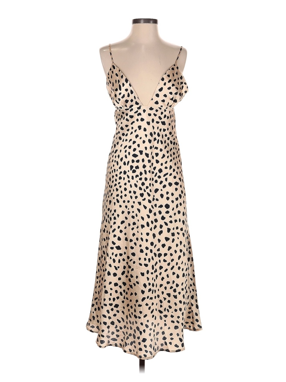 By Together Cream and Black Spotted Dress